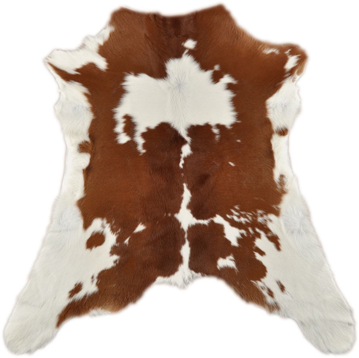 BABY KUHFELL KALBSFELL BRAUN-WEISS 90 x 80 cm