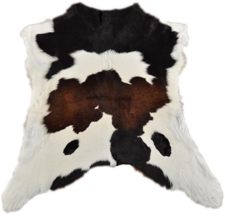 MINI KUHFELL KALBFELL TRICOLOR DREIFARBIG ca. 60 x 80 cm