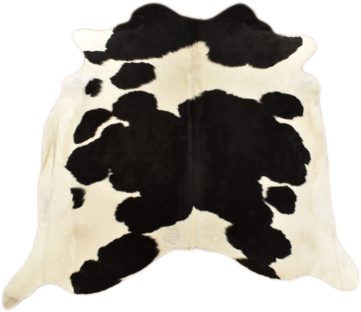 KUHFELL STIERFELL SCHWARZ WEIß 210 x 180 cm