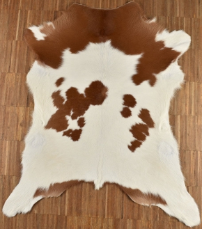 BABY KUHFELL KALBSFELL BRAUN-WEISS 90 x 80 cm