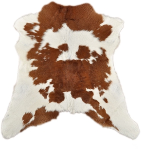 KALBFELL MINI KUHFELL BRAUN WEISS 90 x 80 cm