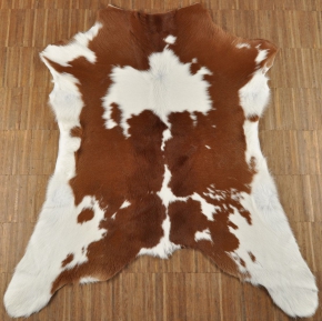 BABY KUHFELL KALBSFELL BRAUN-WEISS 90 x 80 cm