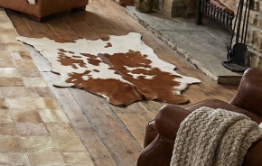 MINI KUHFELL KALBFELL TRICOLOR DREIFARBIG ca. 60 x 80 cm