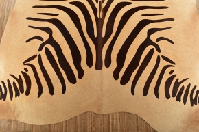 Kuhfell Beige mit Zebra Optik  210 x 180 cm