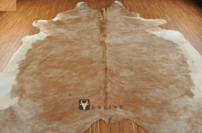EXOTISCHES KUHFELL BRAUN GETIGERT 210 x 200 cm