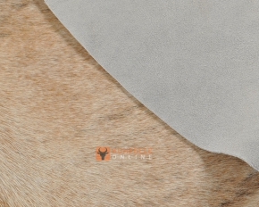 EXOTISCHES KUHFELL STIERFELL GRAU BRAUN GETIGERT 240 x 200 cm