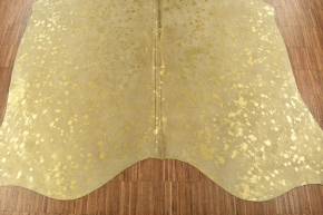 Kuhfell hellgrau gold Devore ca. 220 x 200 cm
