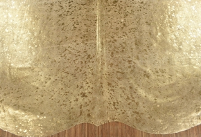 Kuhfell Kalbfell hellgrau gold Devore 180 x 200 cm