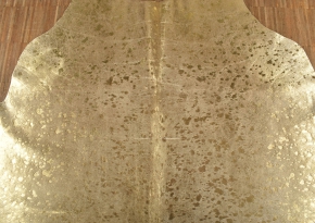 Kuhfell Kalbfell hellgrau gold Devore 180 x 200 cm