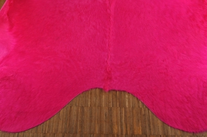 KUHFELL ECHTFELL TEPPICH PINK FUCSIA 220 x 190 cm