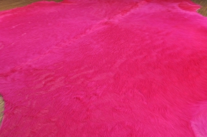 KUHFELL ECHTFELL TEPPICH PINK FUCSIA 220 x 190 cm