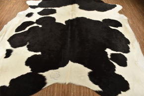 KUHFELL STIERFELL SCHWARZ WEIß 210 x 180 cm