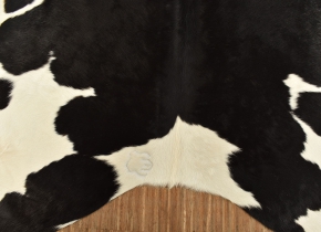 KUHFELL STIERFELL SCHWARZ WEIß 210 x 180 cm
