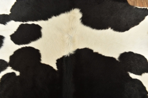KUHFELL STIERFELL SCHWARZ WEIß 210 x 180 cm