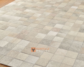 KUHFELLTEPPICH PATCHWORK GRAU 200 x 150 cm