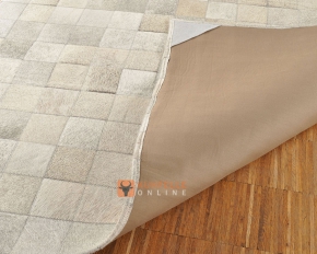 KUHFELLTEPPICH PATCHWORK GRAU 200 x 150 cm