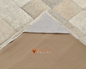 KUHFELLTEPPICH PATCHWORK GRAU 200 x 150 cm