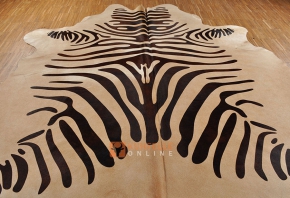 Kuhfell mit Zebra Optik  200 x 175 cm